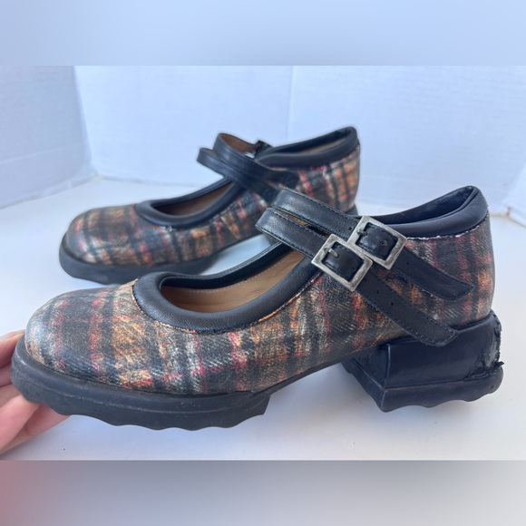 john fluevog unity aimee plaid mary jane Buckle Shoes *Flawed - Picture 6 of 11